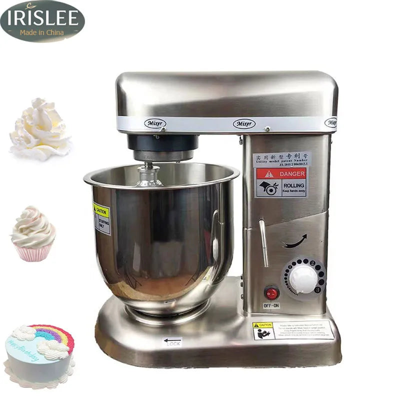 Electric Stand Food Mixer Stainless Steel Chef Machine 5L Bowl Cream Blender Knead Dough Machine Cake Bread Whisk Egg Beater