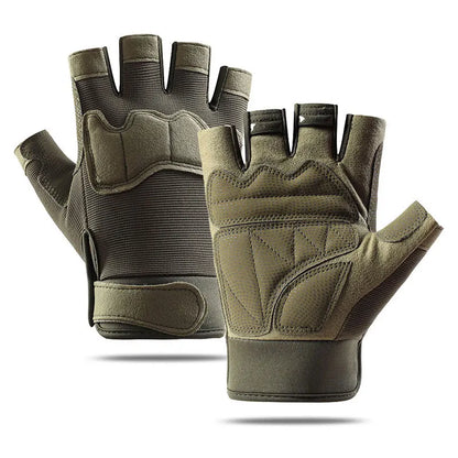 Custom Logo Half Finger Leather Unisex Outdoor Gym Gloves for Weightlifting Bodybuilding Fitness Workout