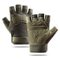Custom Logo Half Finger Leather Unisex Outdoor Gym Gloves for Weightlifting Bodybuilding Fitness Workout