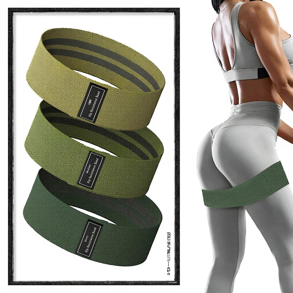 New Arrival Zakerda ZK0307 Custom Logo Durable Green Polyester Fabric Latex Hip Loop Booty Resistance Bands Set for Home Gym