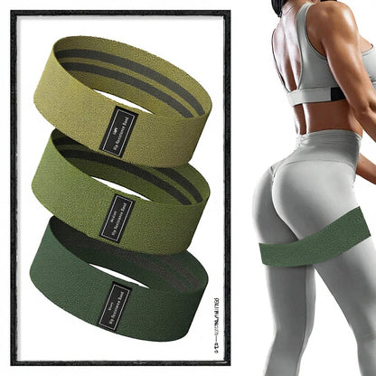 New Arrival Zakerda ZK0307 Custom Logo Durable Green Polyester Fabric Latex Hip Loop Booty Resistance Bands Set for Home Gym
