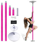 Static Pink Polished Steel Portable Dance Pole Removable Fitness Exercise Aerial Tube Home Apartment Club HM HM-594