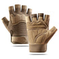 Custom Logo Half Finger Leather Unisex Outdoor Gym Gloves for Weightlifting Bodybuilding Fitness Workout