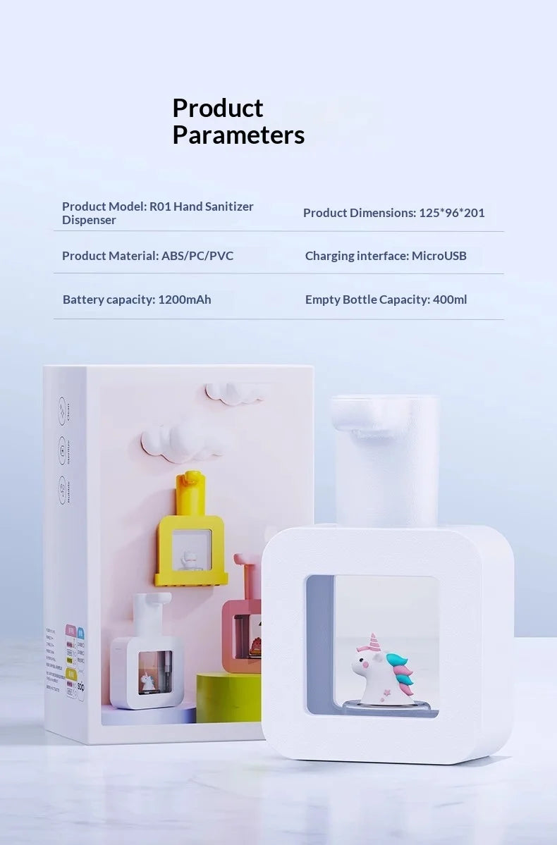 Household Automatic Hand Sanitizer Foam Dispenser Wall-Mounted Induction Electric Soap Dispenser 200-300L Capacity