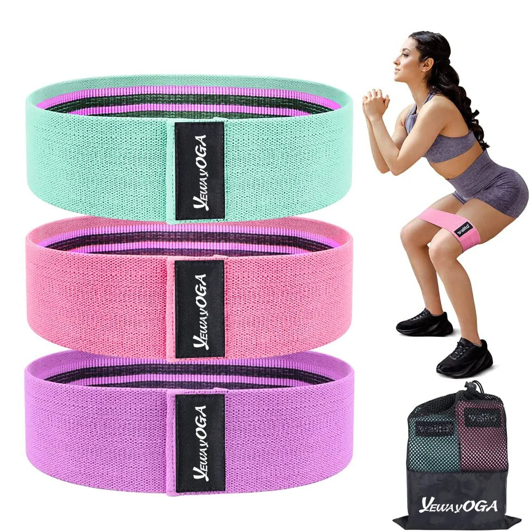 Yewayoga New Arrival Resistance Band Fitness Workout Rope Booty Bands Custom logo Customized Color Hip Resistance Band Set