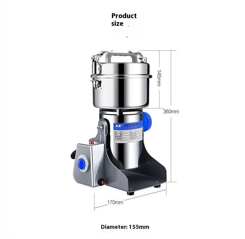 Kitchen Stainless Steel Ultra-Fine Pulverizer Household Electric Grinding Machine Blenders for Medicinal Materials Grains