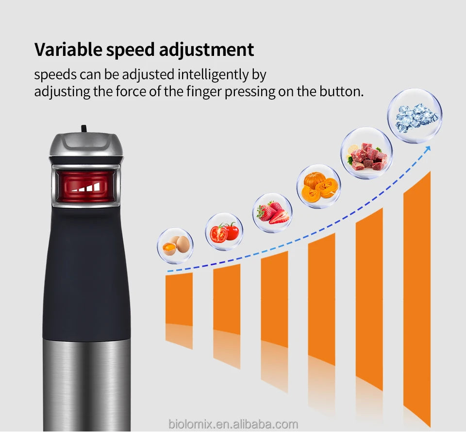 Multifunction 5 in 1 Electric Immersion Mixer Food Processor Chopper Portable Hand Mixer Mini Blender 1200W Ice Smoothie Maker