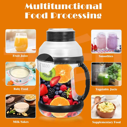 USB Blender Juicer Mini Electric Portable Rechargeable Travel High Quality 2L Large Capacity Multifunctional Household Outdoor