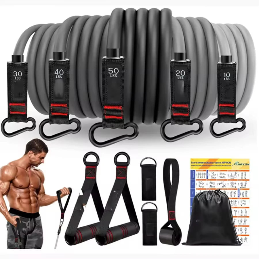 Exercise Bands Resistance Bands  Men and Women Fitness Strength Training Home Gym Equipment Strength Training