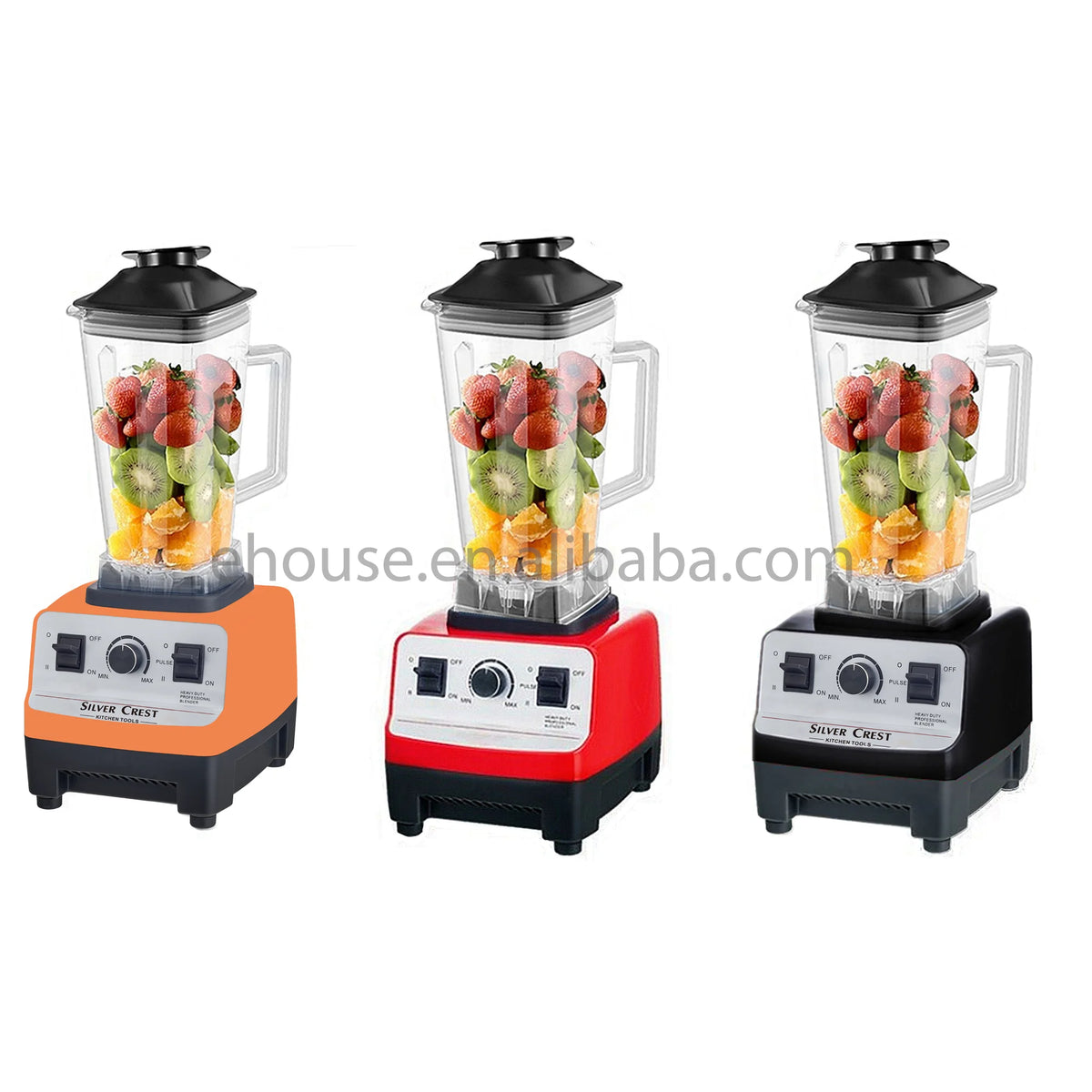 Silver crest Blender 5500W Large Power 2 in 1 Smoothies Maker Commercial Blender with Grinder Cup Double Cup Blender