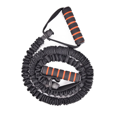 Win.max Premium Latex Exercise Band Natural Resistance Heavy Duty 15-30 Lbs Fabric Covered Tube Handle Fitness Exercises ABS