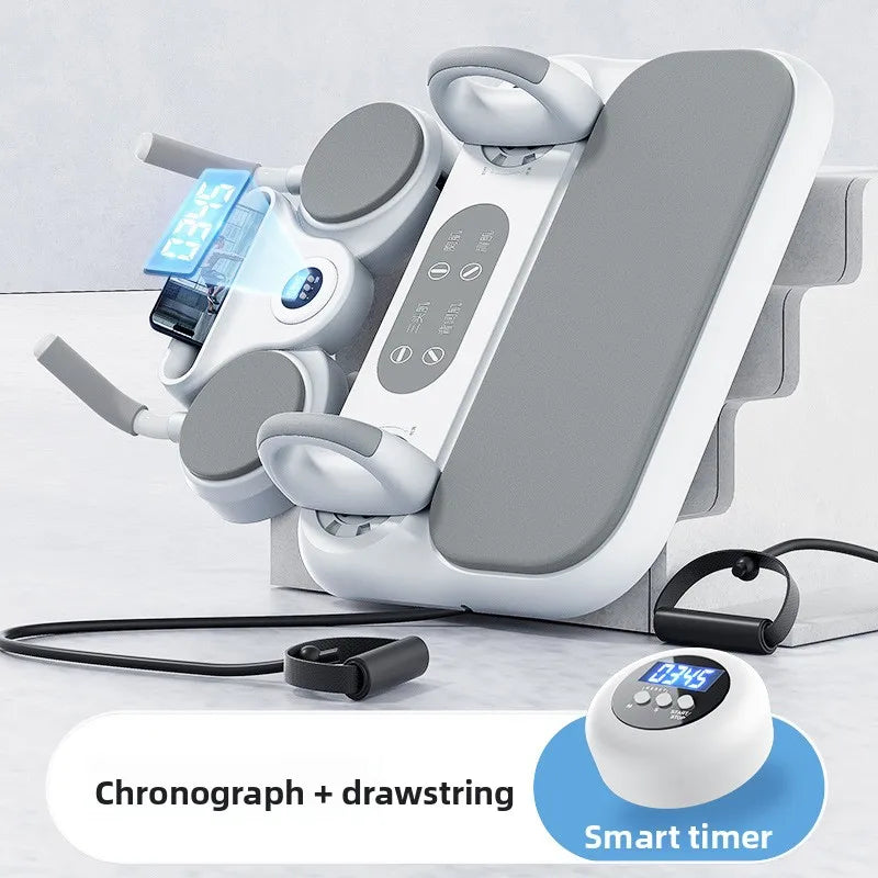 6-in-1 Multifunctional PC Fitness Board Abdominal Wheel Automatic Rebound Core Muscle Abs Muscle Slimming Eco-Friendly Unisex