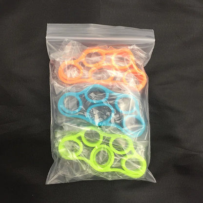 Anti-Slip Circular Silicone Five Finger Pulling Device 6-Piece Set Light/Medium/Heavy Resistance Hand Rehabilitation Hand