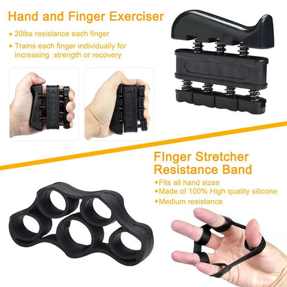 Wrist Arm Exercise Trainer Silicone Strengthener Gymnast Hand Grip Trainer Set Hand Muscle Training