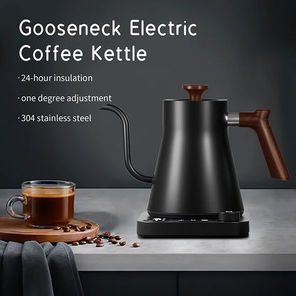 Gooseneck Pour Over Electric Kettle Mechanical Temperature Control for Coffee & Tea Durable Steel Material for Hotels