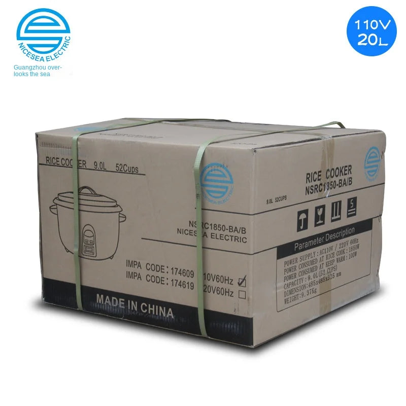 110V 1950W Large Round Electric Rice Cooker 20L with Cake & Rice Function