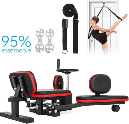 Ebest Heavy-Duty 330LBS Pro Foldable Leg Stretcher Home Gym Machine Stainless Steel Foam ABS PP CN Plug Improved Leg Flexibility