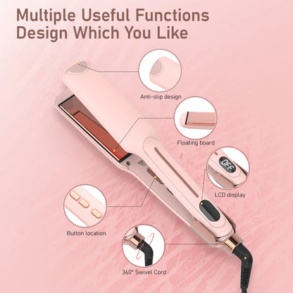 U.S. Spot Infrared Hair Straightener Flat Iron Dual Voltage Infrared Hair Care Professional Styling Tool for Salon Home Use