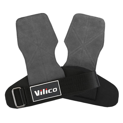 Cowhide Leather Gym Gloves Workout Hand Palm Protector with Weight Lifting Pull-ups Kettlebells Training Gymnastics Hand Grips