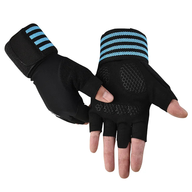 2026 Custom Logo Coexistence Polyester Half Finger Sports Bodybuilding Training Cycling Gym Weight Lifting Fitness Workout