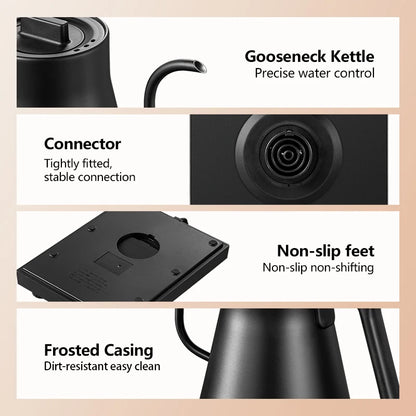 Smart Digital Electric Kettle 1000W Temperature Control Coffee Tea Stainless Steel 110V 220V Hot Water Kettle Household Kettle