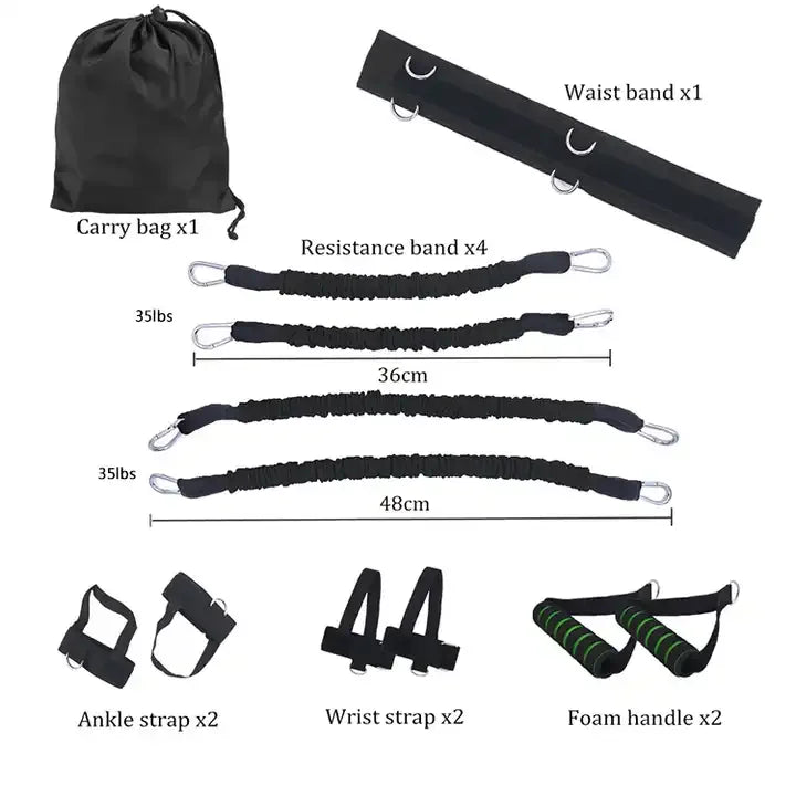 CHENGMO SPORTS Custom logo Boxing Training Resistant Bands Sets for Punches/Kicks, 160LBS Enhance Explosive Power/Speed/Agility