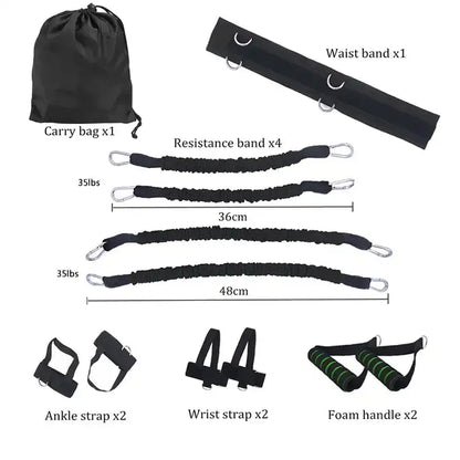 CHENGMO SPORTS Custom logo Boxing Training Resistant Bands Sets for Punches/Kicks, 160LBS Enhance Explosive Power/Speed/Agility