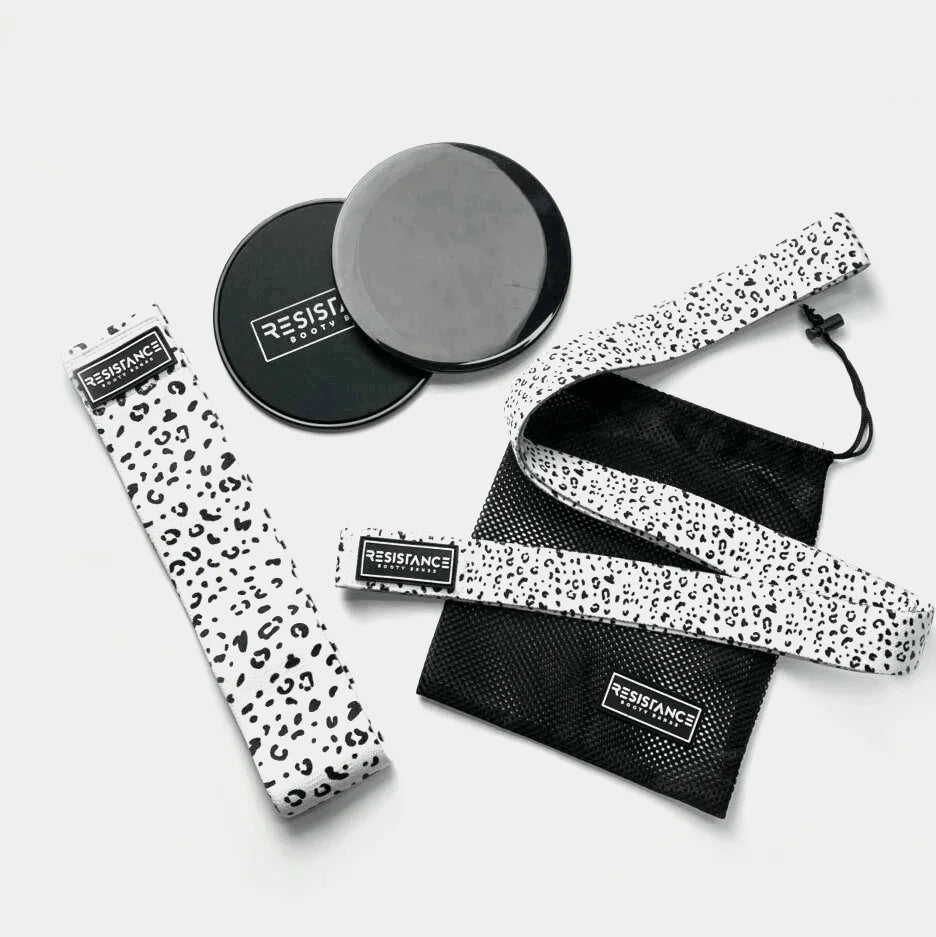 Woqi Leopard Heavy Duty Resistance Bands Nylon Resistance Loop Band Gym for Deep Squat Glut