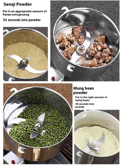 Kitchen Stainless Steel Ultra-Fine Pulverizer Household Electric Grinding Machine Blenders for Medicinal Materials Grains