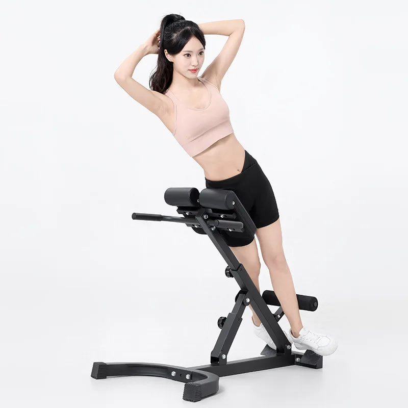 Foldable Steel Roman Chair for Sports & Entertainment Effective Waist and Hip Training Exercise Develops Muscles